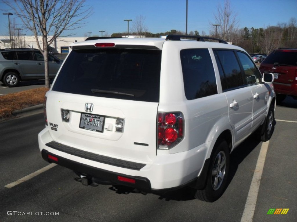 2007 Pilot EX-L 4WD - Taffeta White / Saddle photo #4