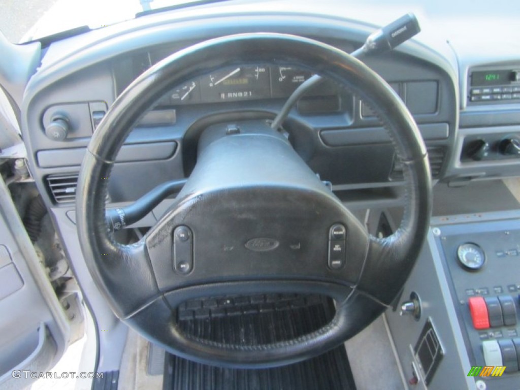 1997 Ford F350 XLT Regular Cab Ambulance Opal Grey Steering Wheel Photo #60050660