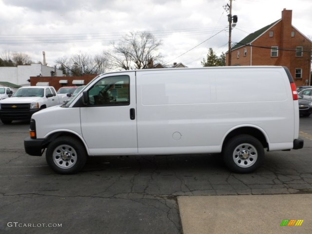 2012 Express 1500 AWD Cargo Van - Summit White / Medium Pewter photo #4