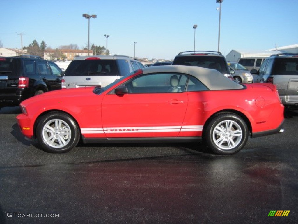 2012 Mustang V6 Convertible - Race Red / Stone photo #1
