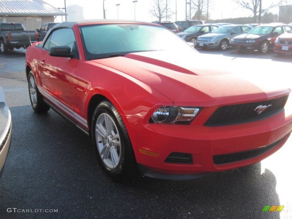 2012 Mustang V6 Convertible - Race Red / Stone photo #3