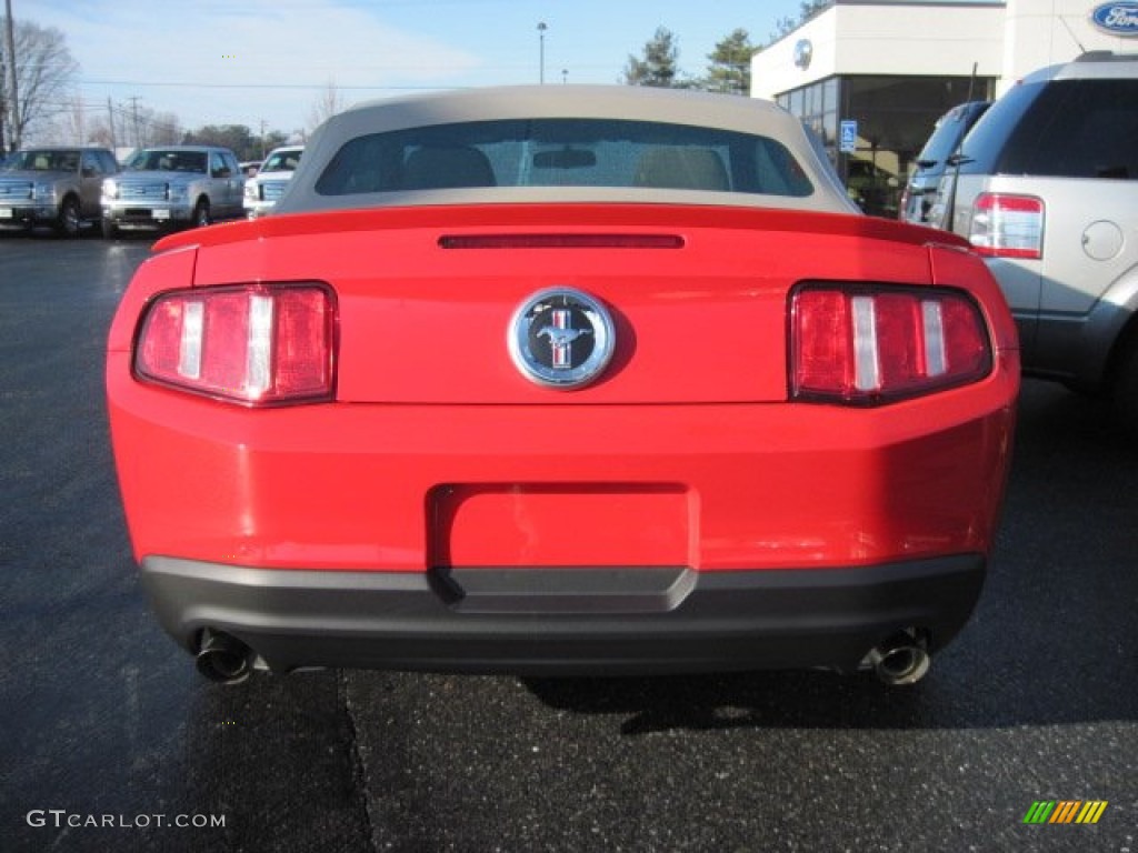 2012 Mustang V6 Convertible - Race Red / Stone photo #5
