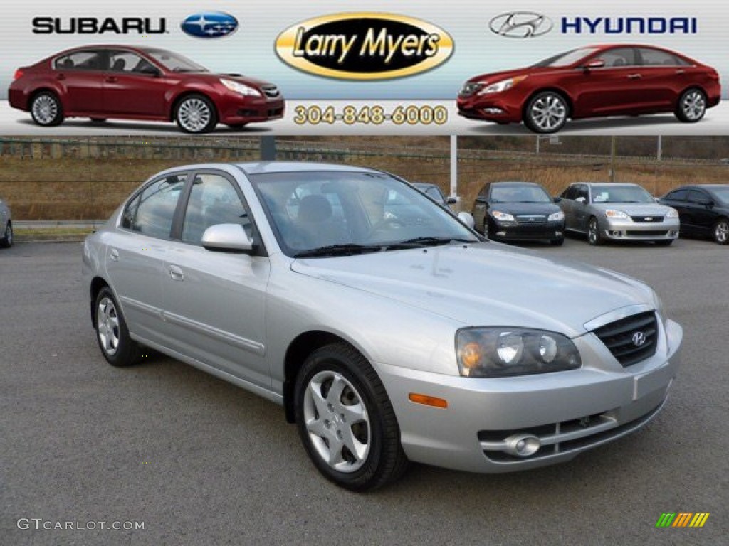 2004 Elantra GLS Sedan - Sterling Silver / Gray photo #1