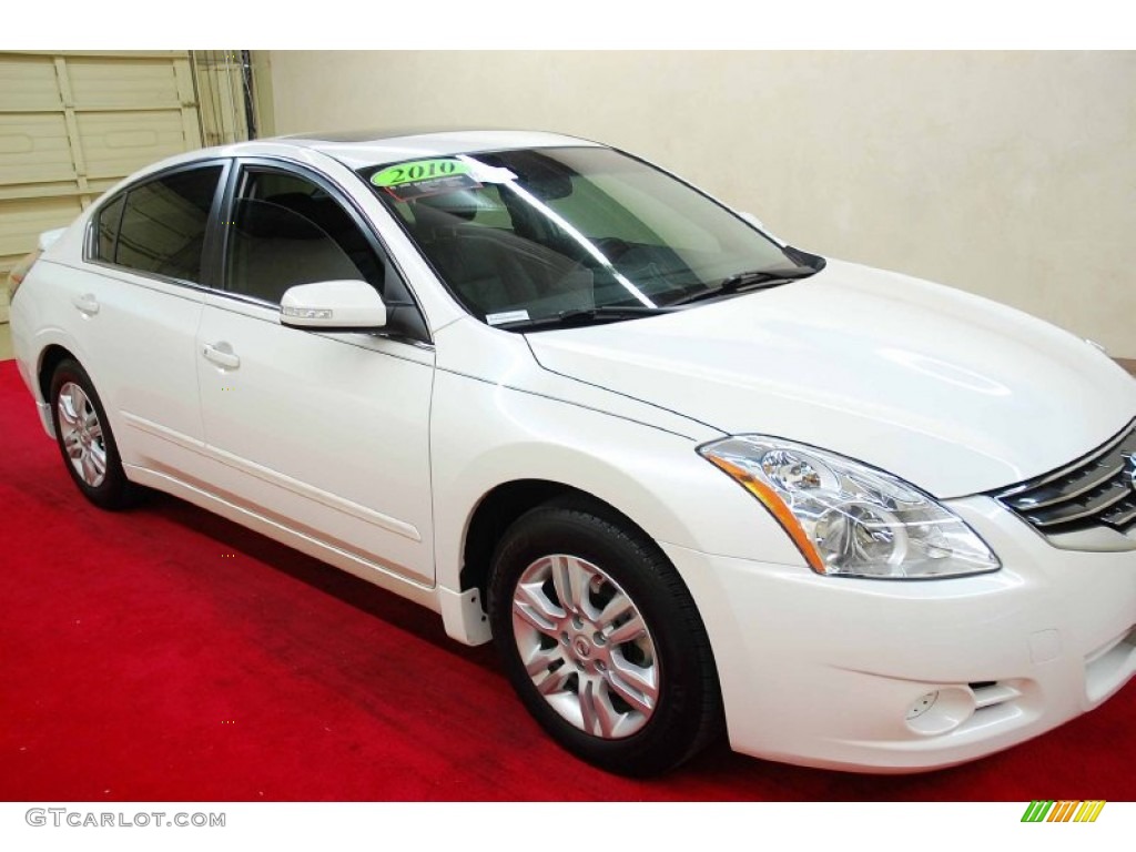 2010 Altima 2.5 SL - Winter Frost White / Charcoal photo #1