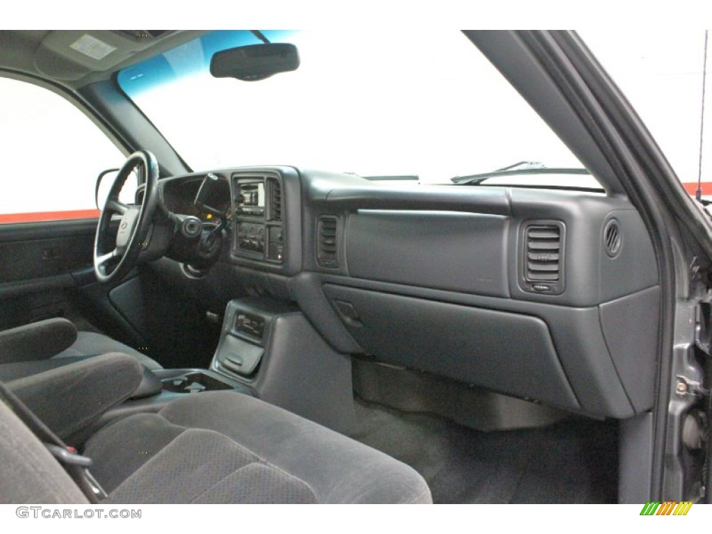 2002 Silverado 2500 LS Extended Cab 4x4 - Medium Charcoal Gray Metallic / Graphite photo #70