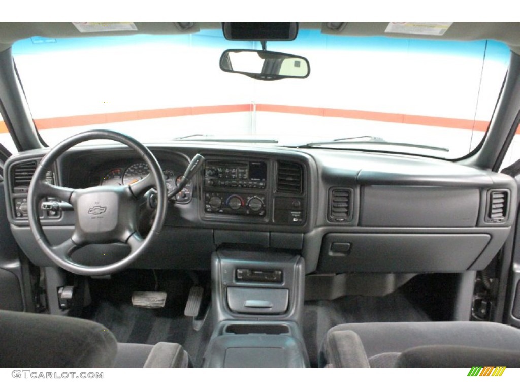 2002 Silverado 2500 LS Extended Cab 4x4 - Medium Charcoal Gray Metallic / Graphite photo #71