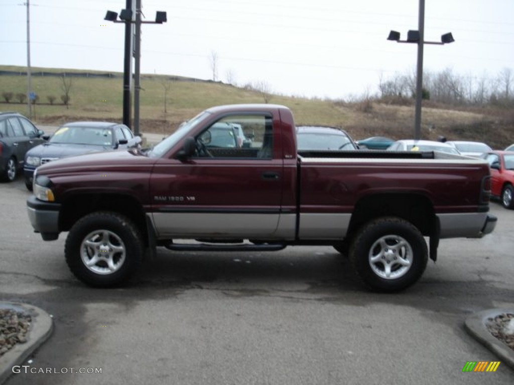 2001 Ram 1500 SLT Regular Cab 4x4 - Dark Garnet Red Pearl / Agate photo #5