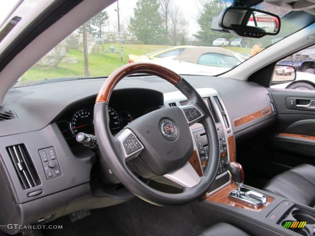 2011 Cadillac STS V6 Luxury Ebony Steering Wheel Photo #60055201