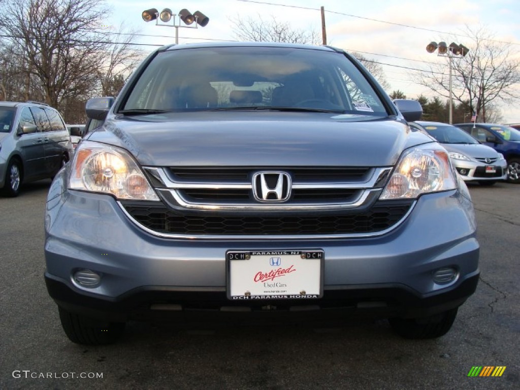 2010 CR-V EX-L AWD - Glacier Blue Metallic / Gray photo #6