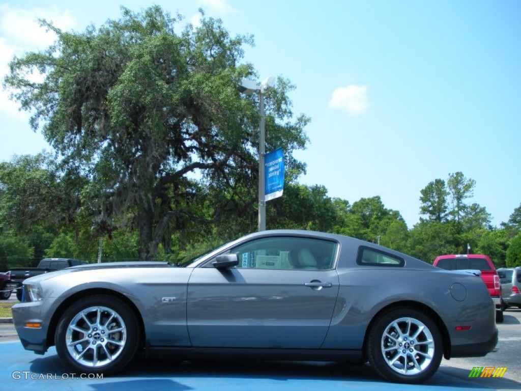 2010 Mustang GT Premium Coupe - Sterling Grey Metallic / Stone photo #2