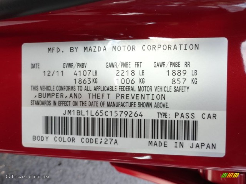 Mazda Red Color Code / Mazda's new Soul Red Crystal paint
