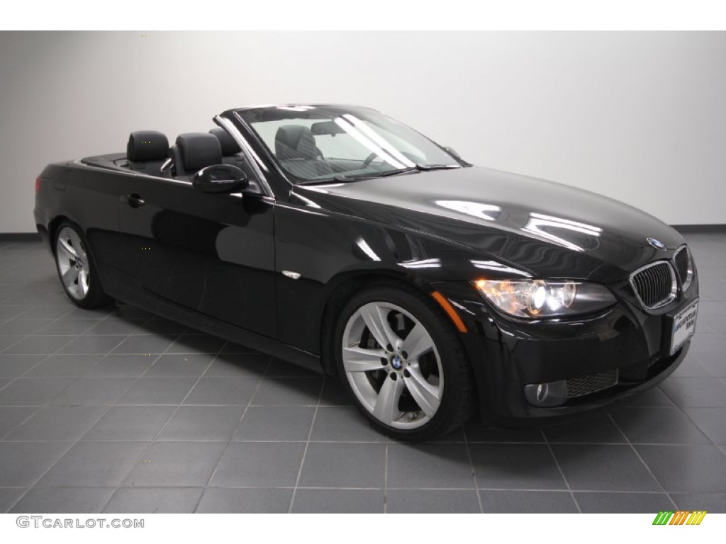 2008 3 Series 335i Convertible - Jet Black / Black photo #1