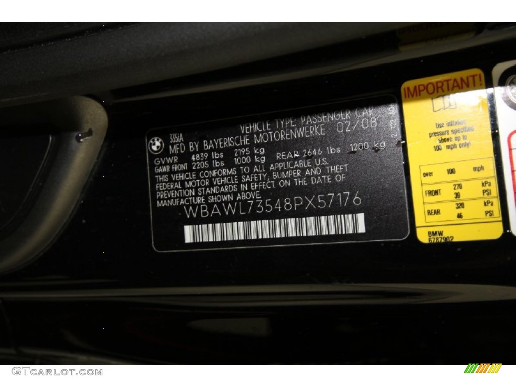 2008 3 Series 335i Convertible - Jet Black / Black photo #10