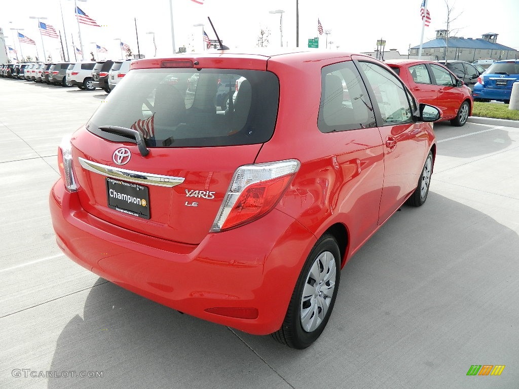 2012 Yaris LE 3 Door - Absolutely Red / Ash Gray photo #5