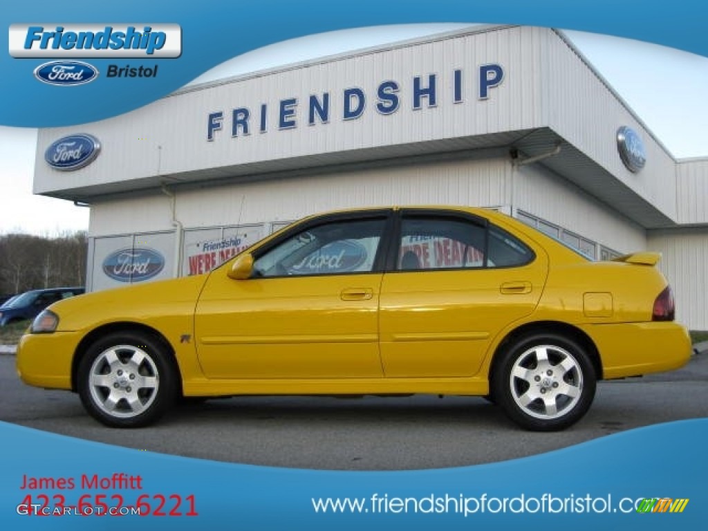 2006 Sentra SE-R - Sunburst Yellow / Charcoal photo #1