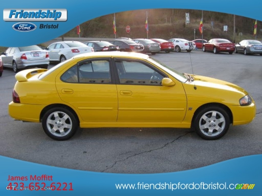 2006 Sentra SE-R - Sunburst Yellow / Charcoal photo #5