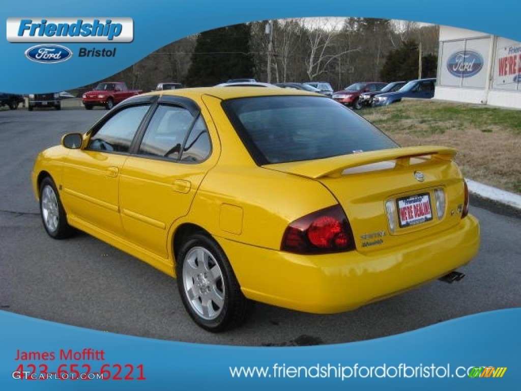 2006 Sentra SE-R - Sunburst Yellow / Charcoal photo #8