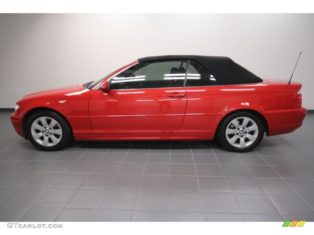 2005 3 Series 325i Convertible - Electric Red / Black photo #2