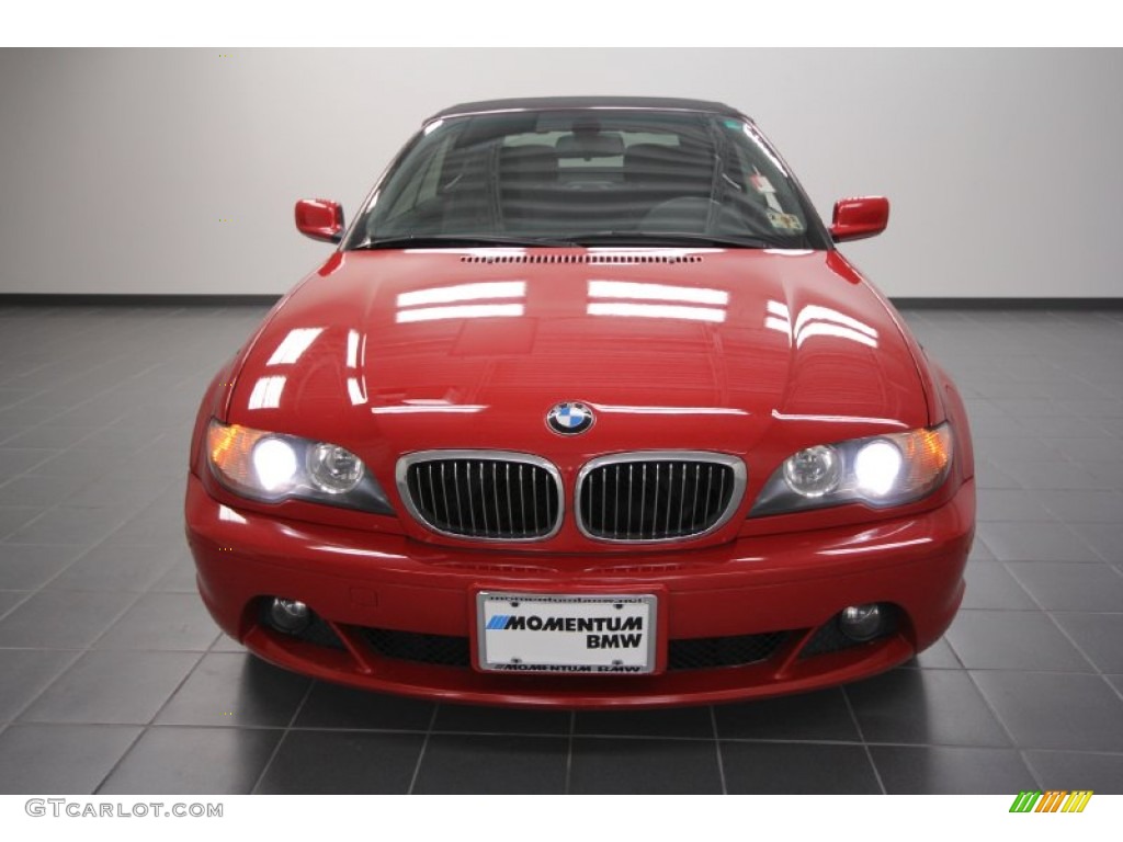 2005 3 Series 325i Convertible - Electric Red / Black photo #6