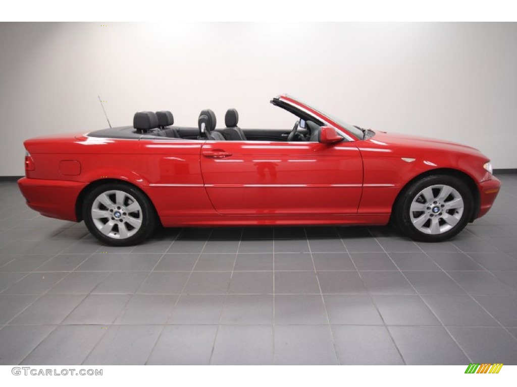 2005 3 Series 325i Convertible - Electric Red / Black photo #7