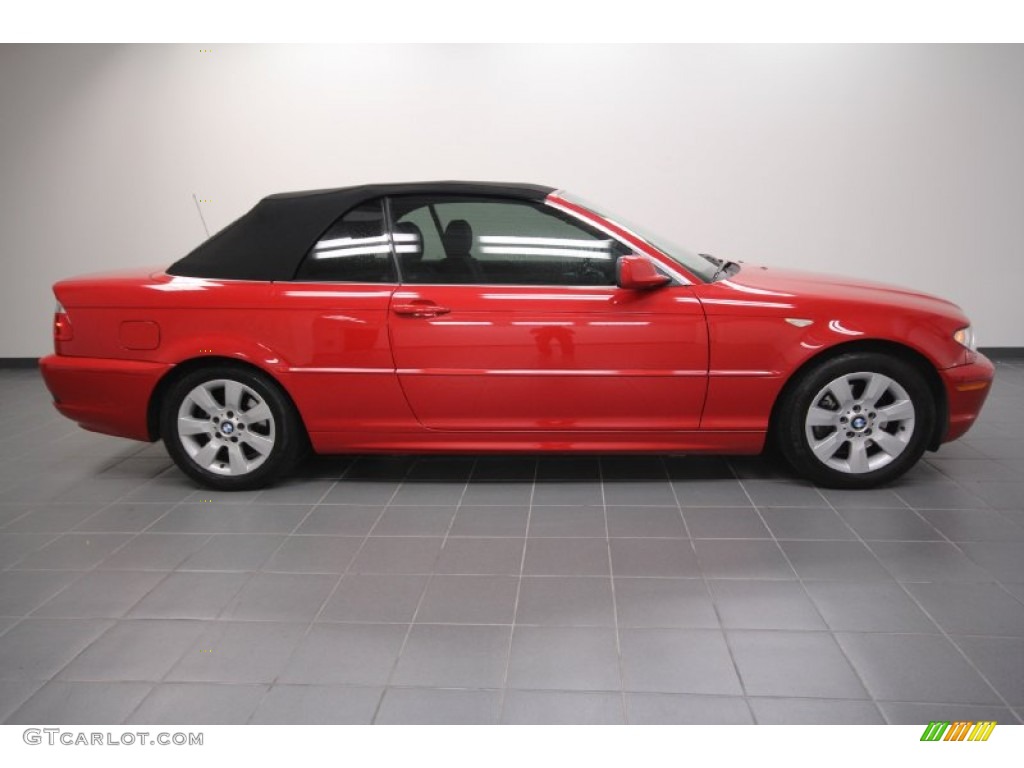 2005 3 Series 325i Convertible - Electric Red / Black photo #8