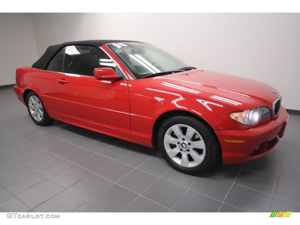 2005 3 Series 325i Convertible - Electric Red / Black photo #9