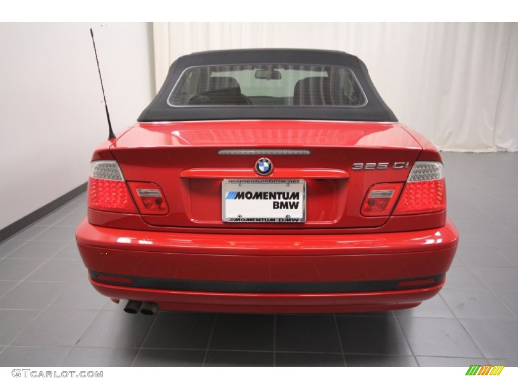 2005 3 Series 325i Convertible - Electric Red / Black photo #14