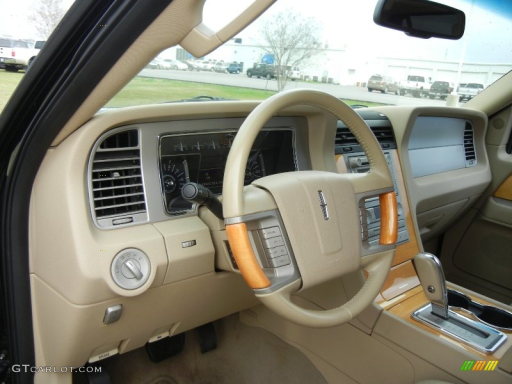 2008 Lincoln Navigator L Elite Camel/Sand Piping Dashboard Photo #60064758