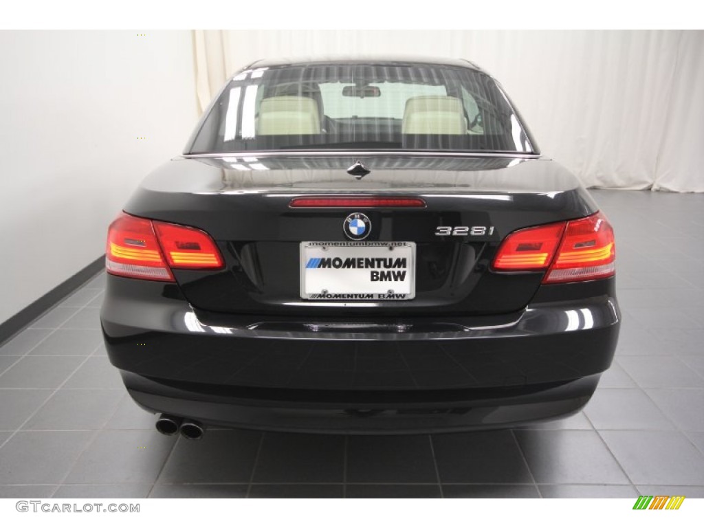 2009 3 Series 328i Convertible - Black Sapphire Metallic / Cream Beige Dakota Leather photo #15