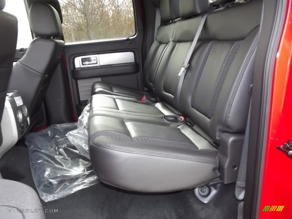 Raptor Black Leather/Cloth Interior 2012 Ford F150 SVT Raptor SuperCrew 4x4 Photo #60065550