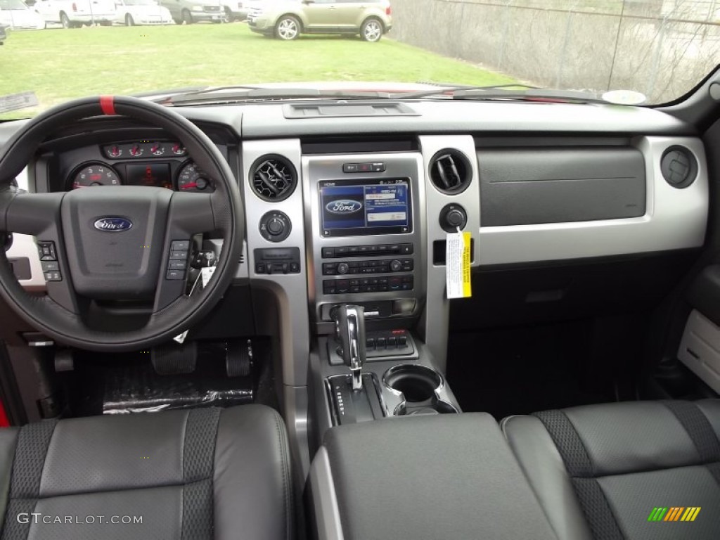 2012 Ford F150 SVT Raptor SuperCrew 4x4 Raptor Black Leather/Cloth Dashboard Photo #60065568