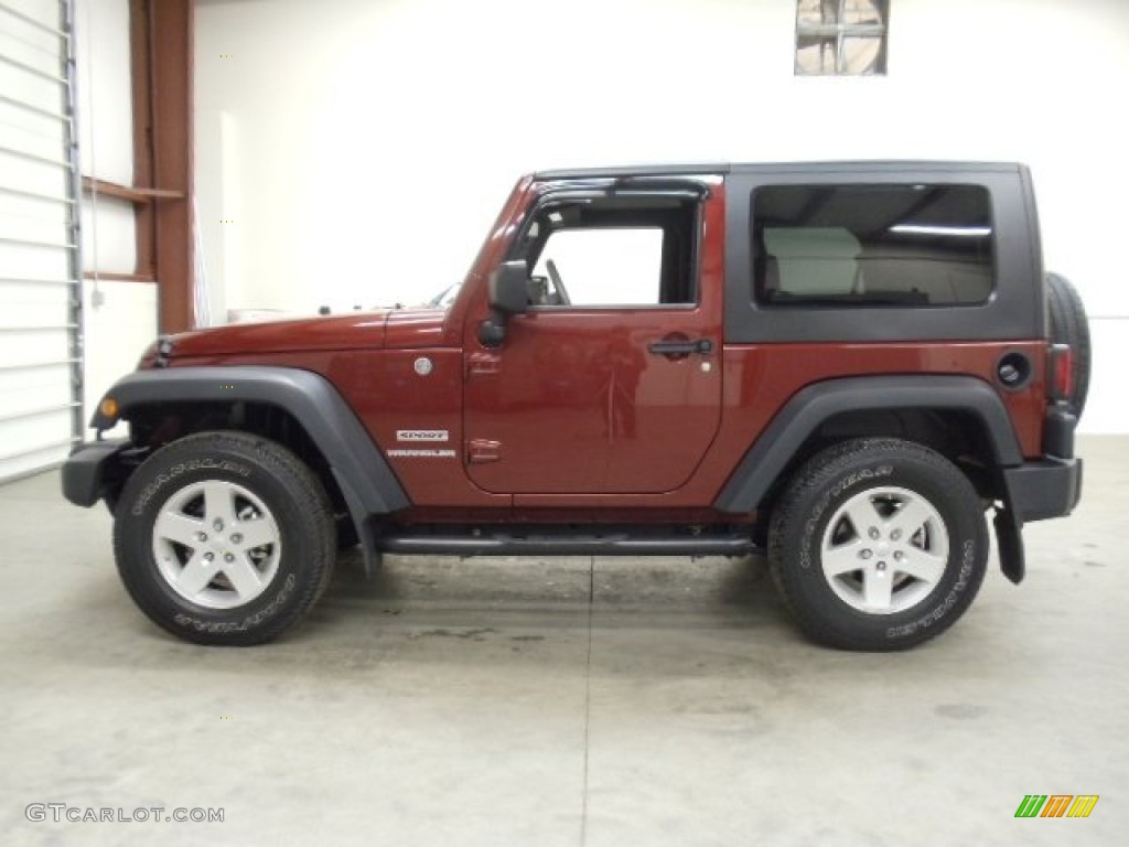 Red Rock Crystal Pearl 2010 Jeep Wrangler Sport 4x4 Exterior Photo #60065871