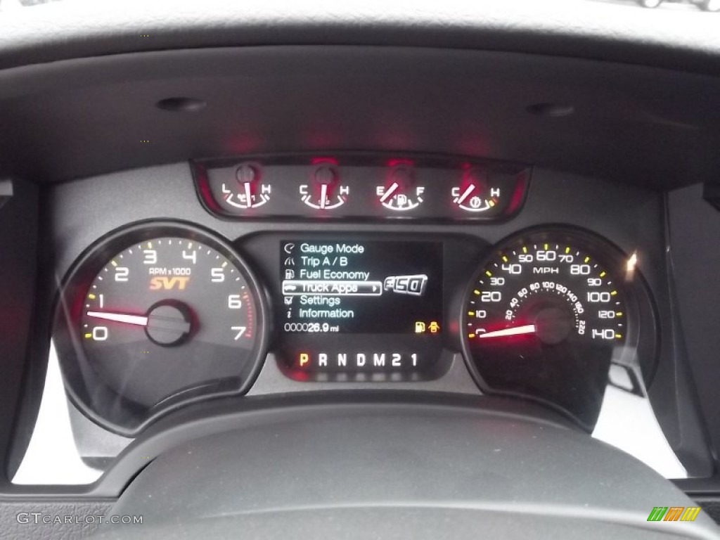 2012 Ford F150 SVT Raptor SuperCrew 4x4 Gauges Photo #60065967