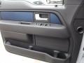 Raptor Black Leather/Cloth with Blue Accent Door Panel Photo for 2012 Ford F150 #60066045