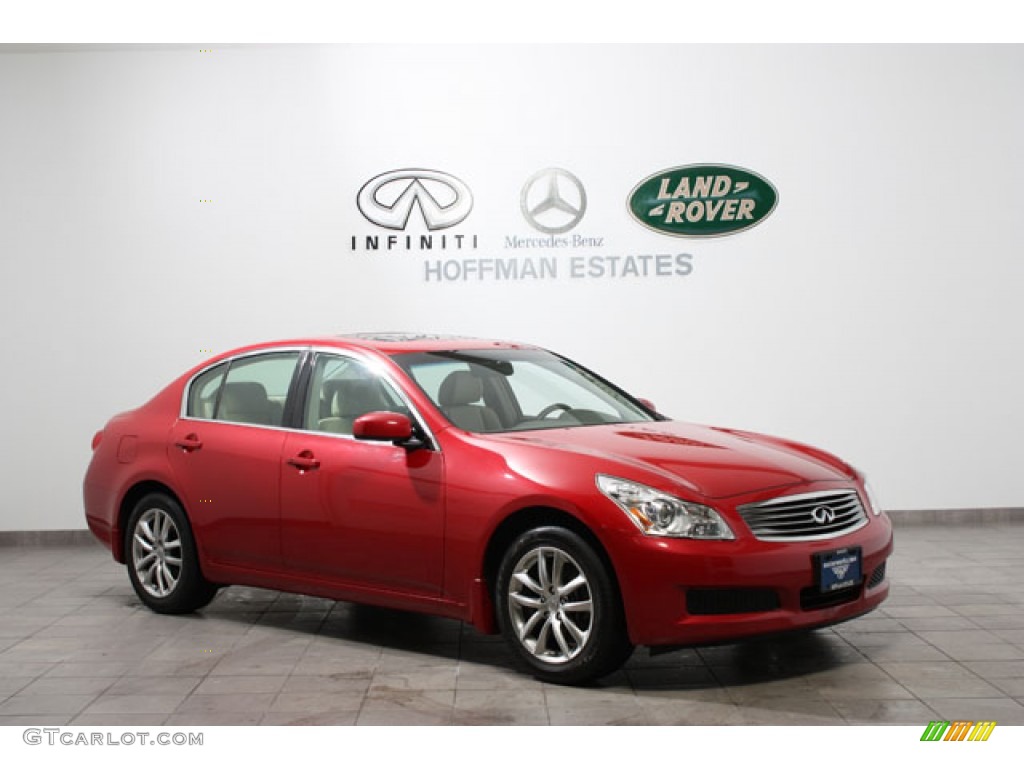 2008 G 35 x Sedan - Garnet Ember Red / Wheat photo #1