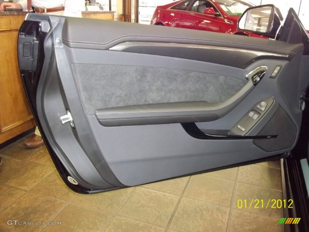 2012 Cadillac CTS -V Coupe Ebony/Ebony Door Panel Photo #60072498
