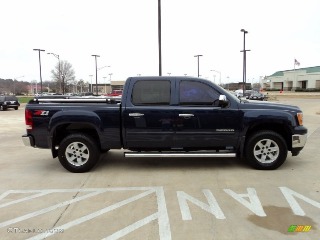 2010 Sierra 1500 SLE Crew Cab 4x4 - Midnight Blue Metallic / Dark Titanium/Light Titanium photo #6