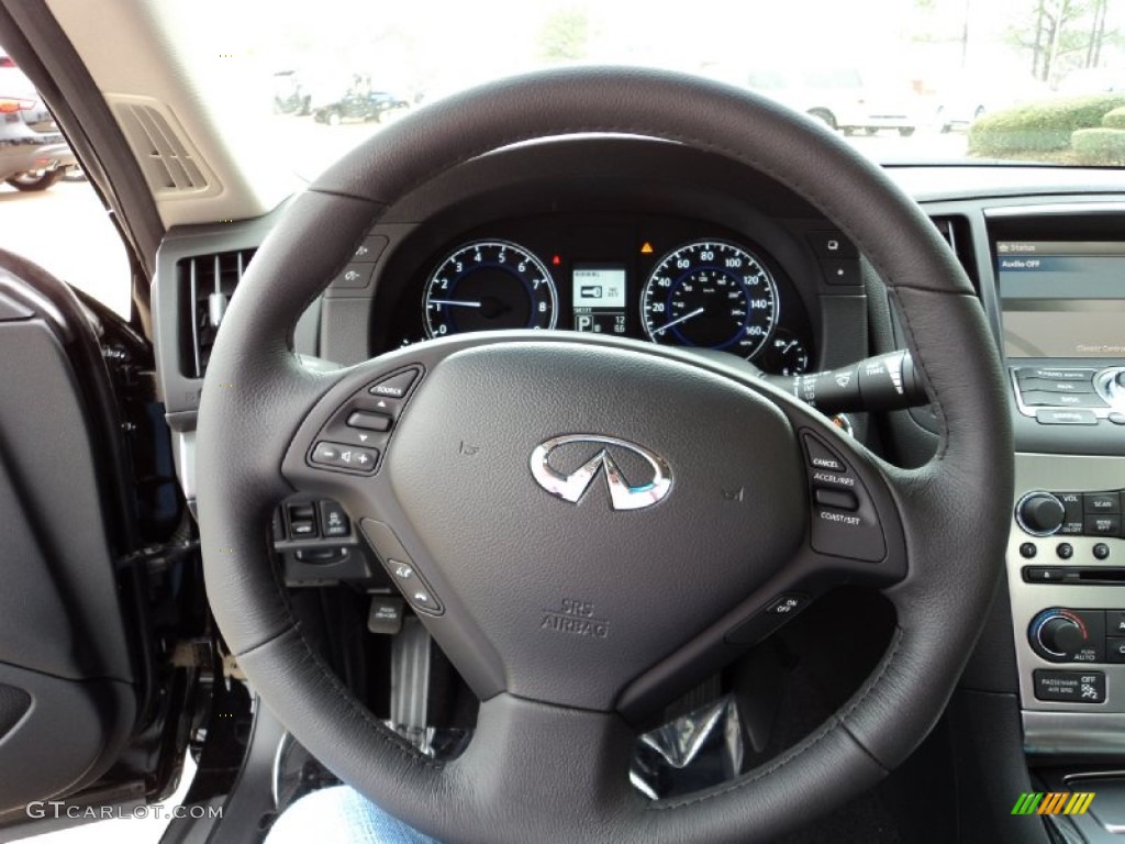 2012 Infiniti G 37 Journey Coupe Graphite Steering Wheel Photo #60073830