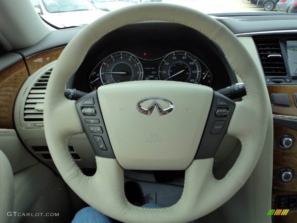 2012 Infiniti QX 56 4WD Graphite Steering Wheel Photo #60073956
