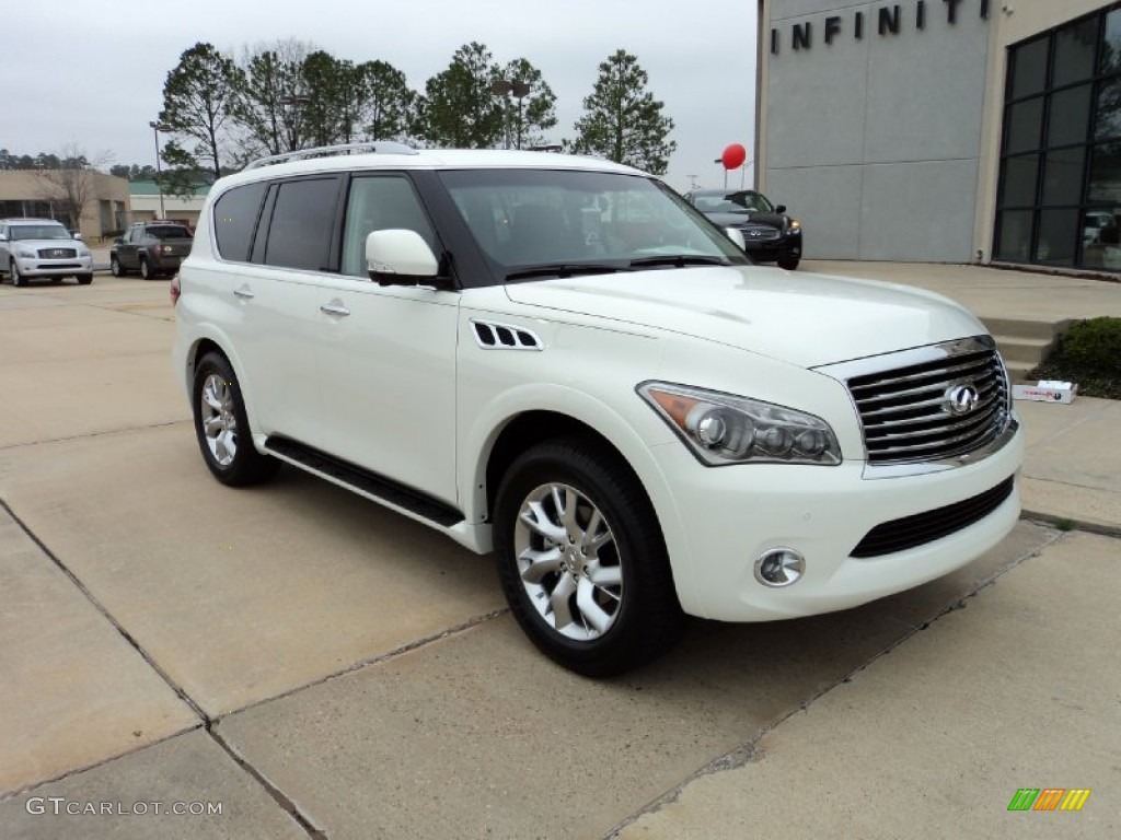 Moonlight White 2012 Infiniti QX 56 4WD Exterior Photo #60074010