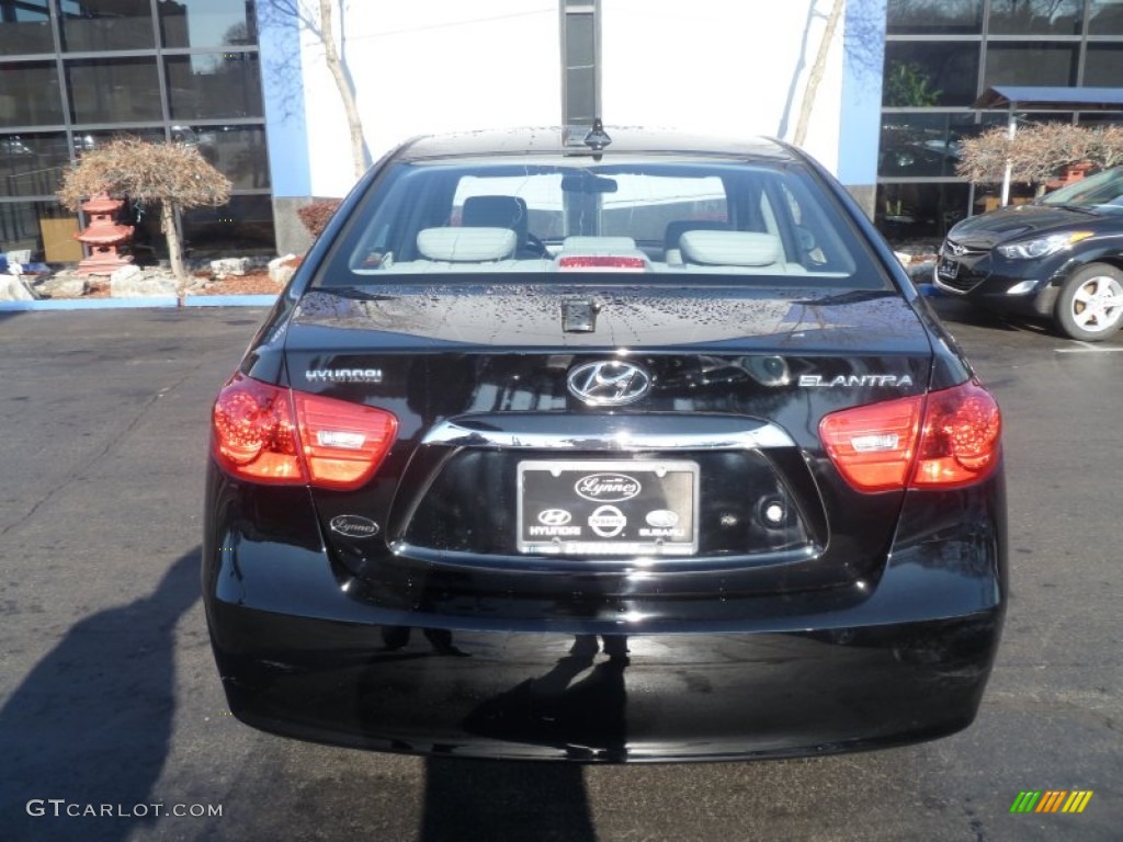 2010 Elantra GLS - Ebony Black / Gray photo #2
