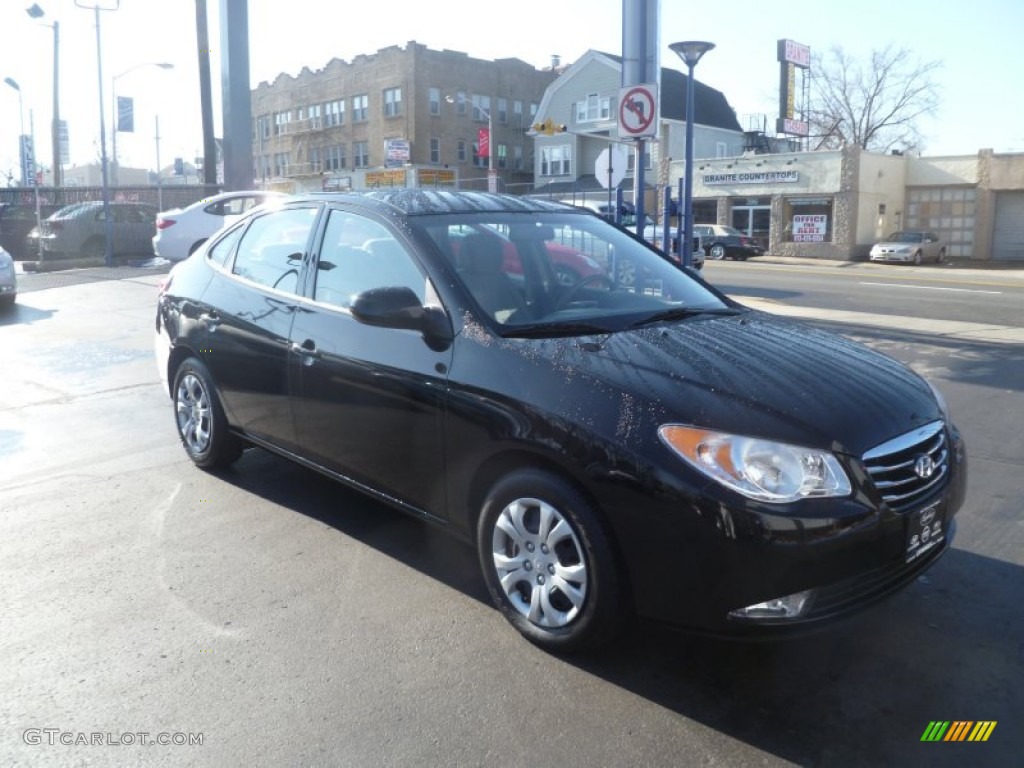 2010 Elantra GLS - Ebony Black / Gray photo #4