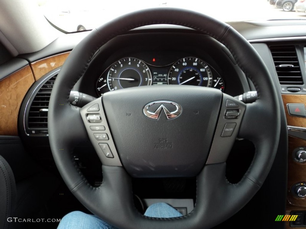 2012 Infiniti QX 56 4WD Graphite Steering Wheel Photo #60074202