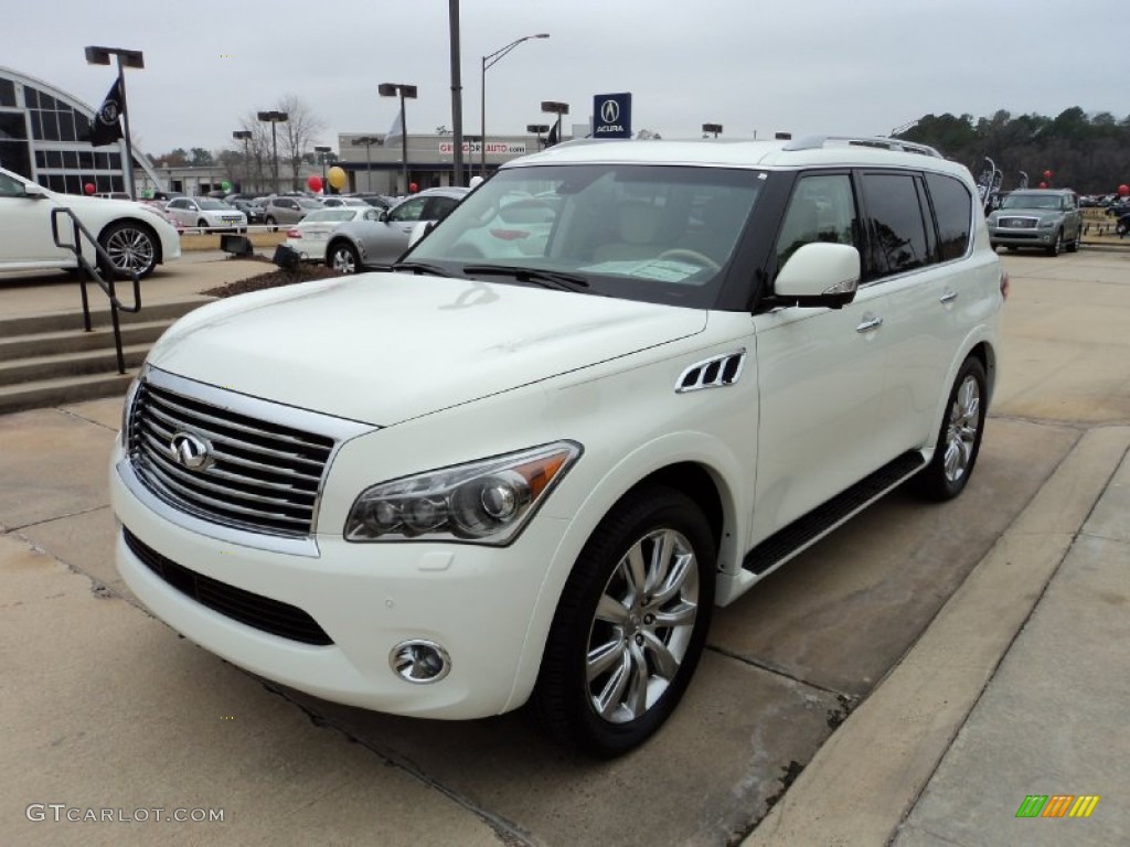 2012 QX 56 4WD - Moonlight White / Wheat photo #1