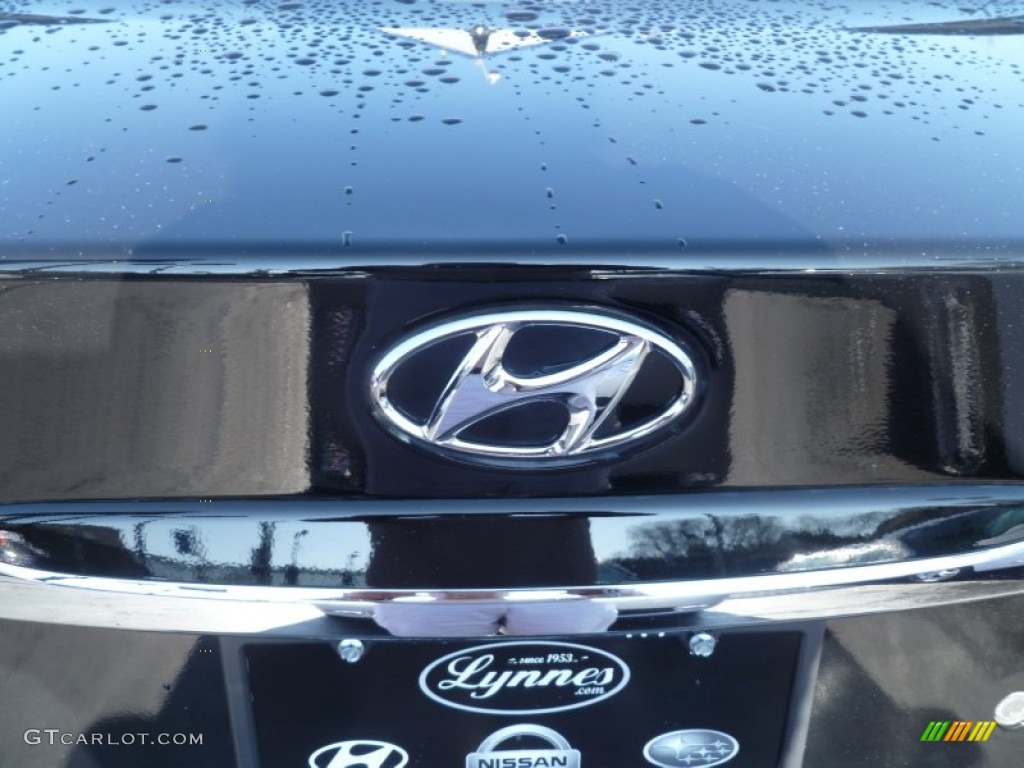 2010 Elantra GLS - Ebony Black / Gray photo #19