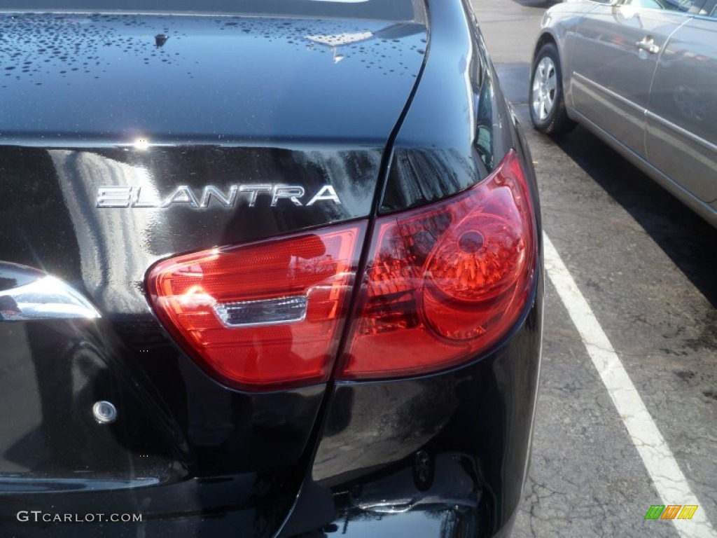 2010 Elantra GLS - Ebony Black / Gray photo #21