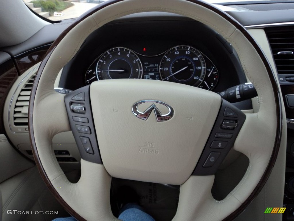 2012 Infiniti QX 56 4WD Wheat Steering Wheel Photo #60074328
