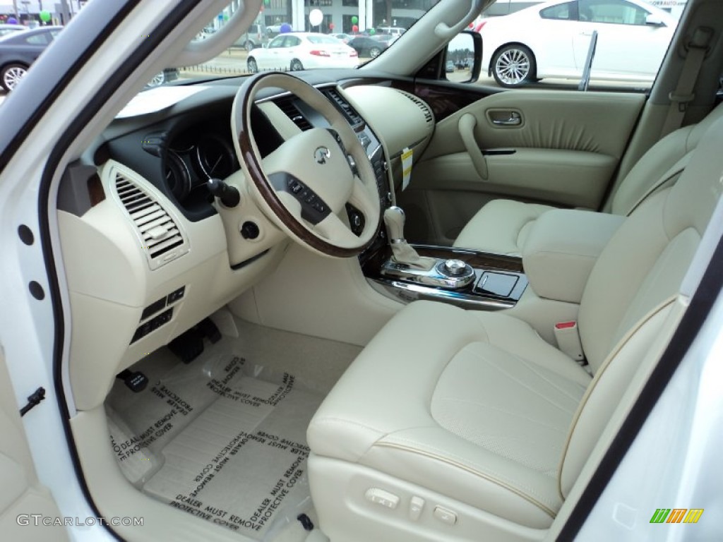 Wheat Interior 2012 Infiniti QX 56 4WD Photo #60074358