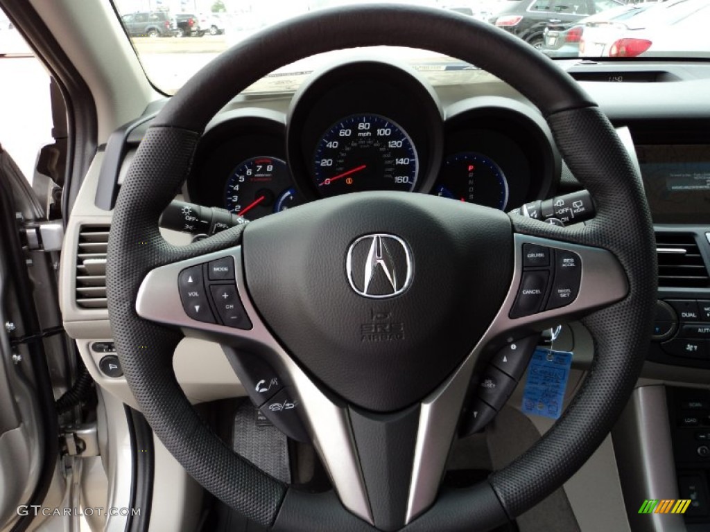 2012 Acura RDX Technology Taupe Steering Wheel Photo #60074553