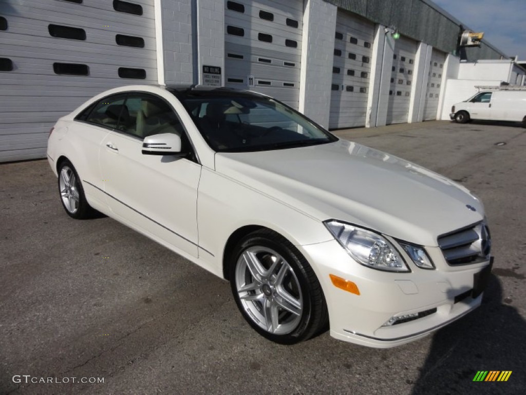 2011 E 350 Coupe - Arctic White / Almond/Mocha photo #4